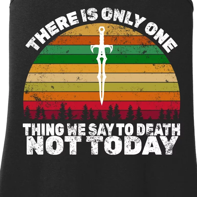 We Say Not Today To Death Retro Ladies Essential Tank