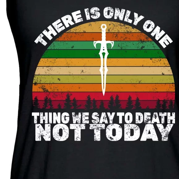 We Say Not Today To Death Retro Ladies Essential Flowy Tank