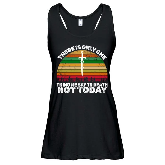 We Say Not Today To Death Retro Ladies Essential Flowy Tank