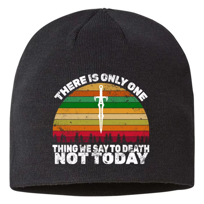 We Say Not Today To Death Retro 8 1/2in Sustainable Knit Beanie