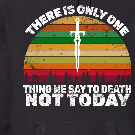 We Say Not Today To Death Retro Premium Hoodie