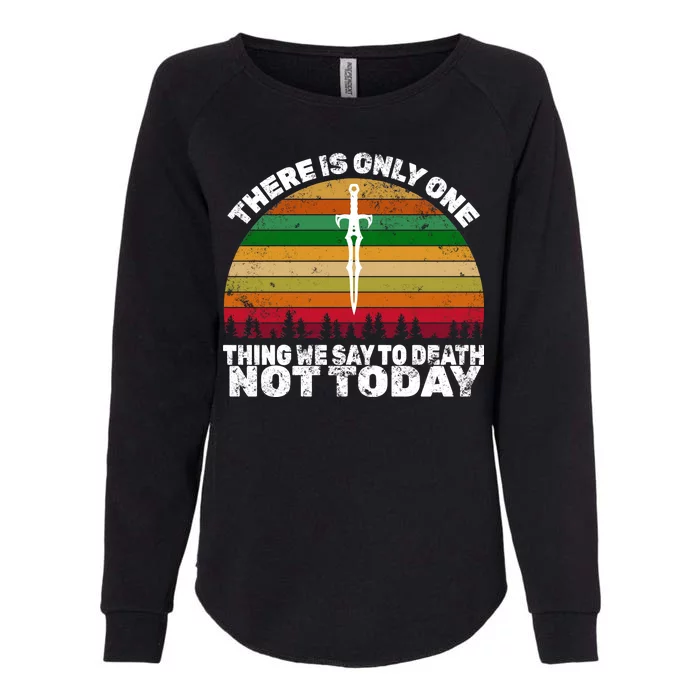 We Say Not Today To Death Retro Womens California Wash Sweatshirt