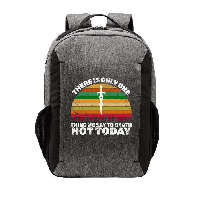 We Say Not Today To Death Retro Vector Backpack