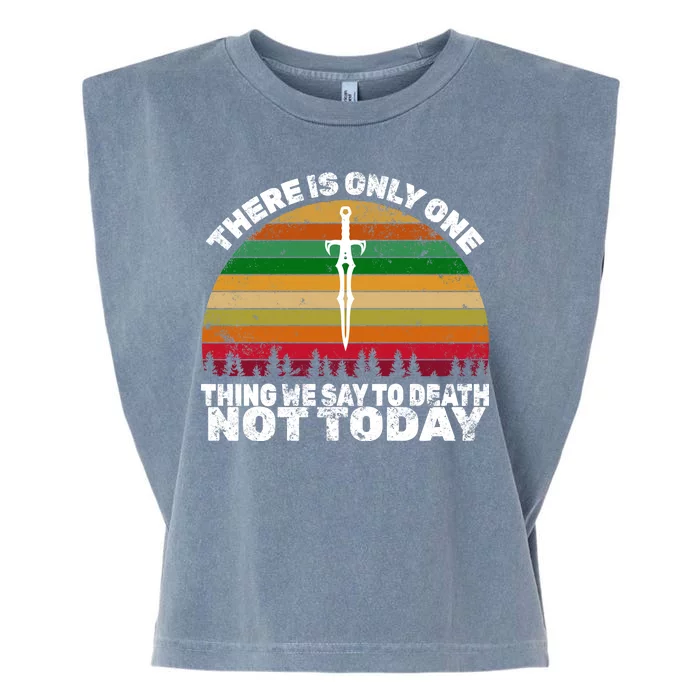 We Say Not Today To Death Retro Garment-Dyed Women's Muscle Tee