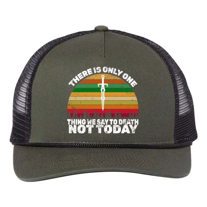 We Say Not Today To Death Retro Retro Rope Trucker Hat Cap