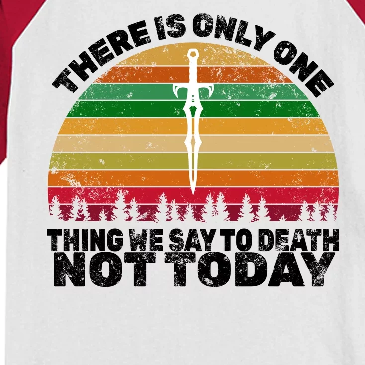 We Say Not Today To Death Retro Kids Colorblock Raglan Jersey