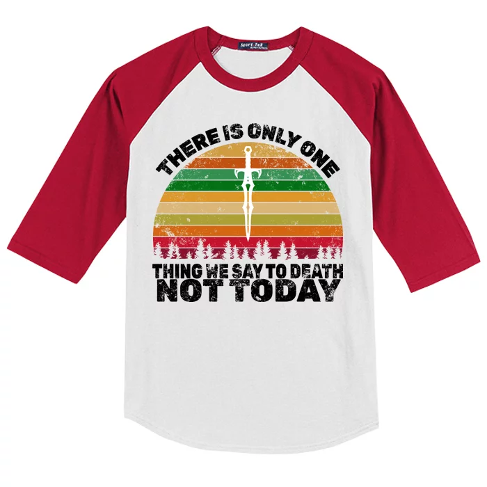 We Say Not Today To Death Retro Kids Colorblock Raglan Jersey