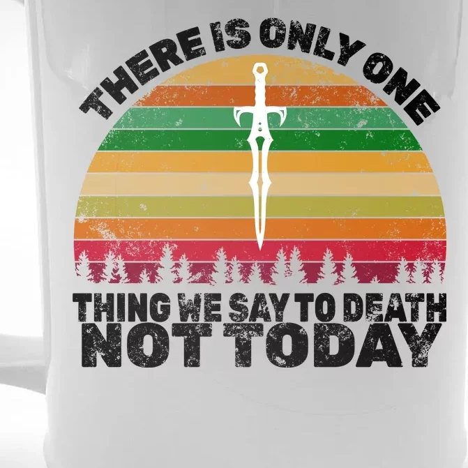 We Say Not Today To Death Retro Front & Back Beer Stein