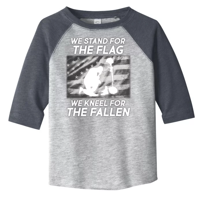 We Stand For The Flag We Kneel For The Fallen Toddler Fine Jersey T-Shirt