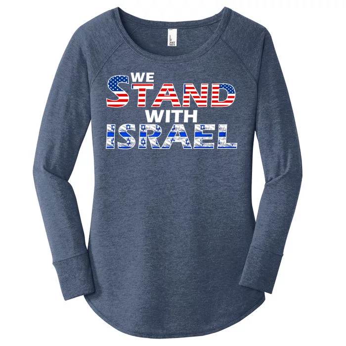 We Stand With Israel USA Women's Perfect Tri Tunic Long Sleeve Shirt