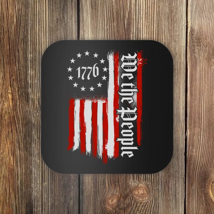 We The People 1776 Distressed USA American Flag Coaster