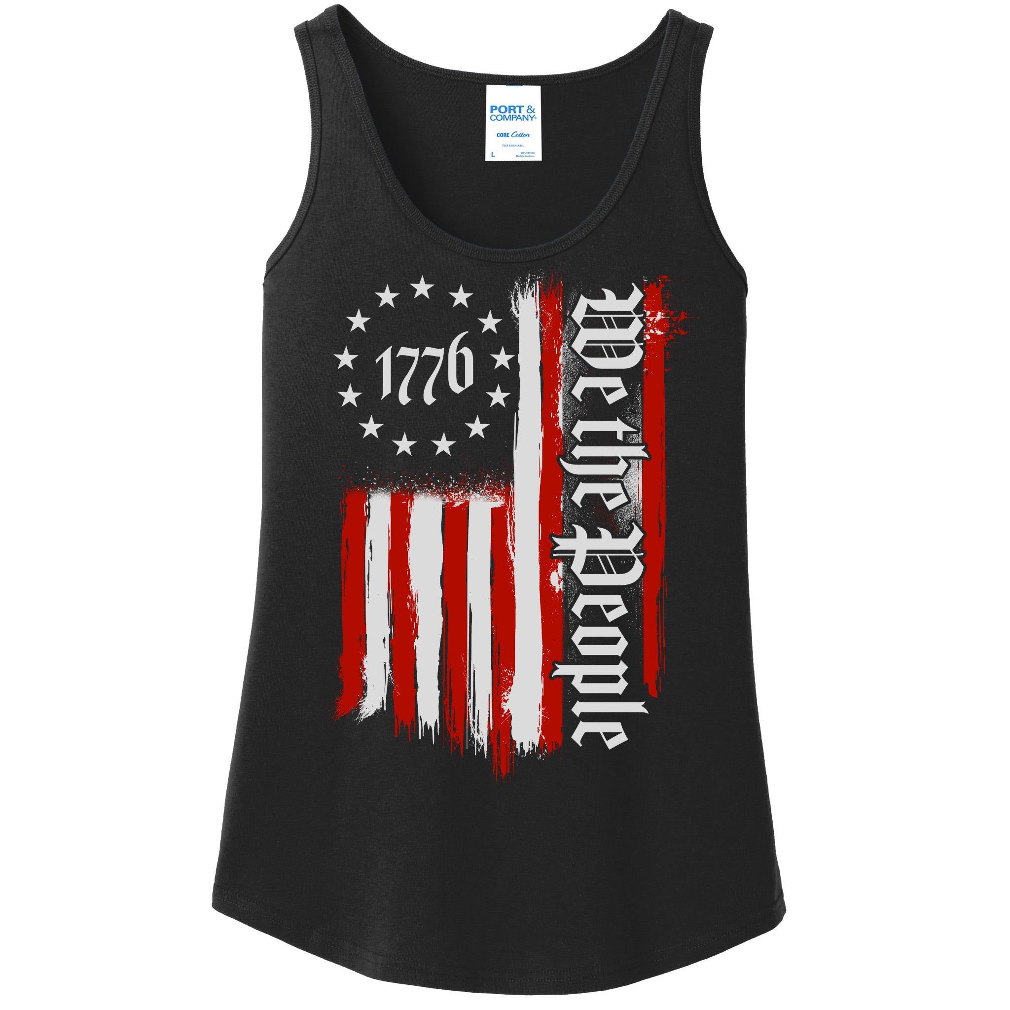Shirts By Sarah Men's Patriotic America Since 1776 Distressed Flag 4th July  Shirt