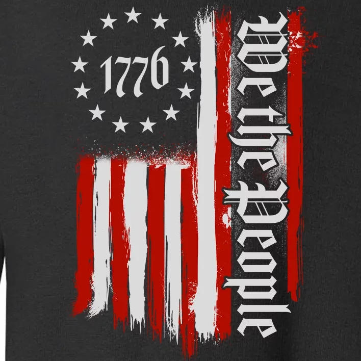 We The People 1776 Distressed USA American Flag Toddler Sweatshirt