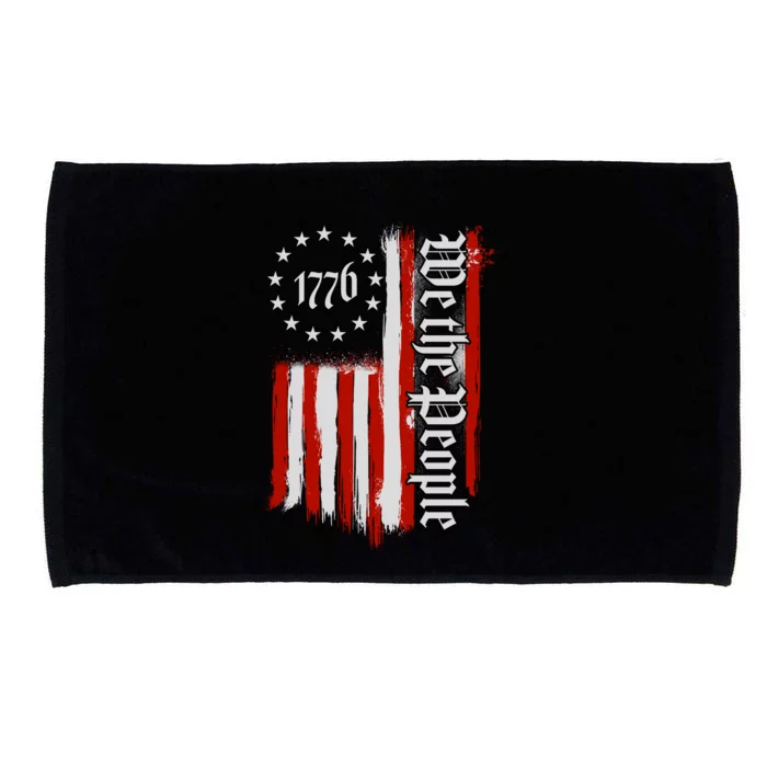 We The People 1776 Distressed USA American Flag Microfiber Hand Towel