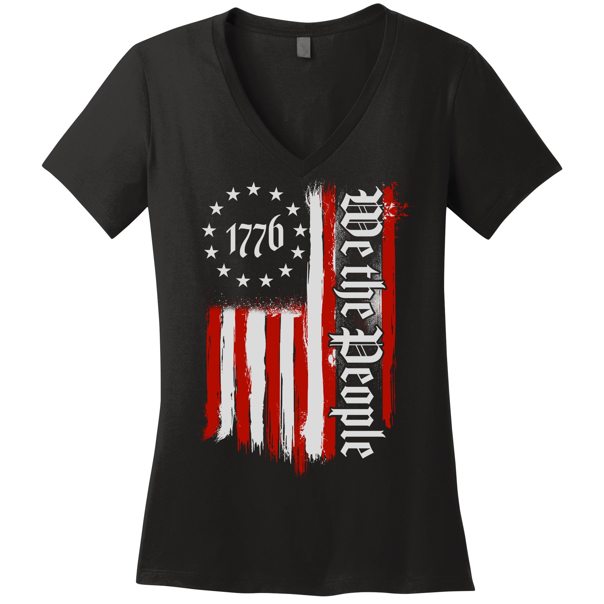 America Since 1776 Patriotic Women's Recycled V-neck T-Shirt