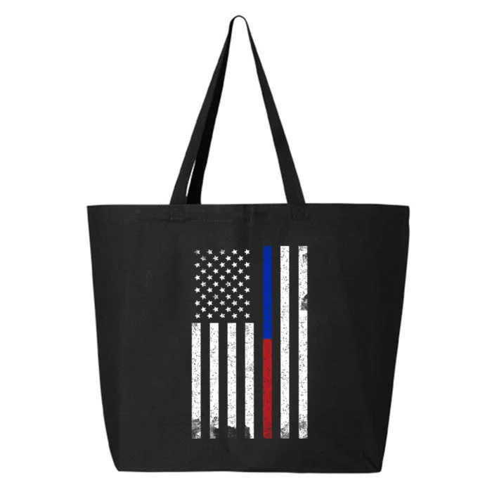 We The People Holsters  American Flag Thin Blue-Red Line 25L Jumbo Tote