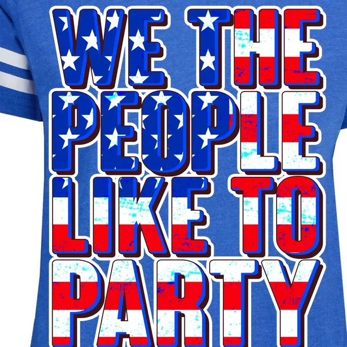 We The People Like To Party Enza Ladies Jersey Football T-Shirt