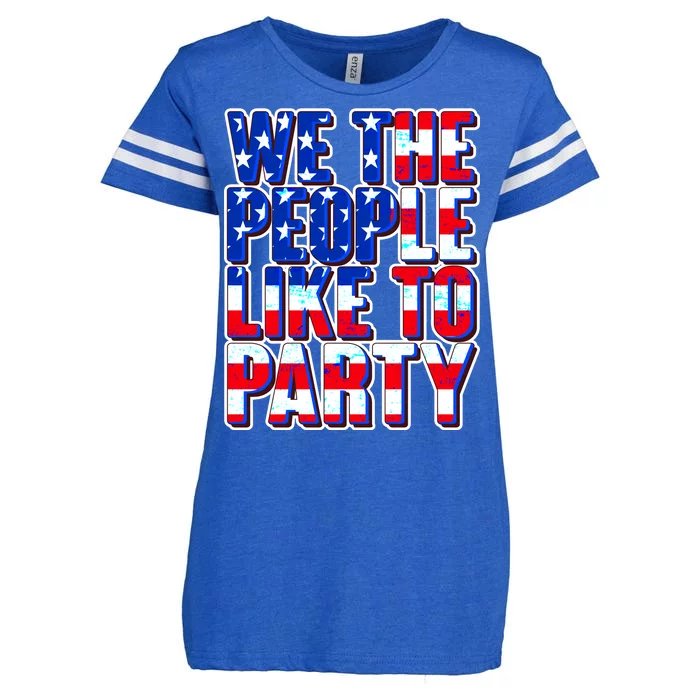 We The People Like To Party Enza Ladies Jersey Football T-Shirt