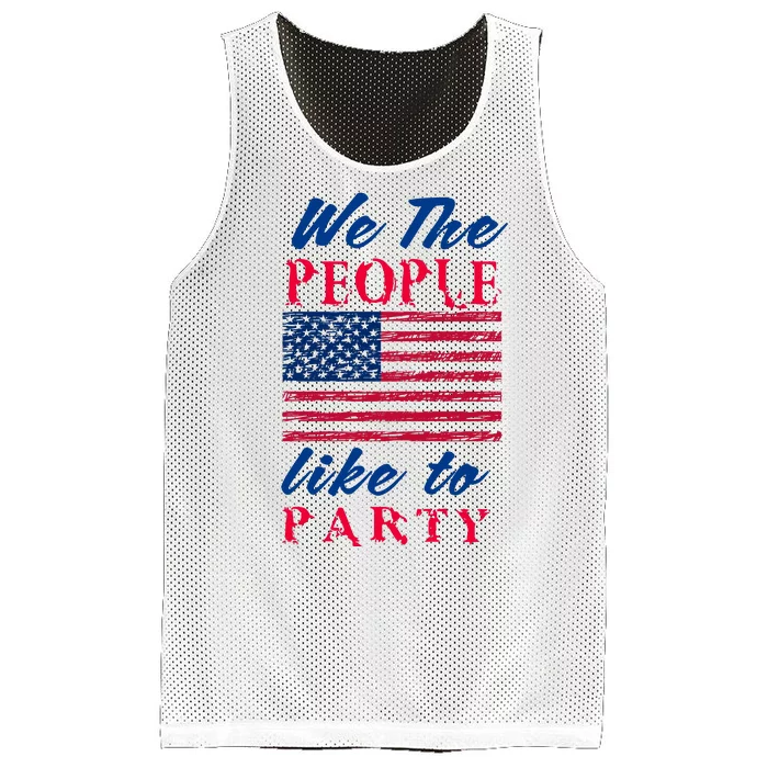 We The People Like To Party In The USA Mesh Reversible Basketball Jersey Tank