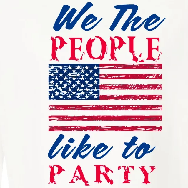 We The People Like To Party In The USA Cropped Pullover Crew