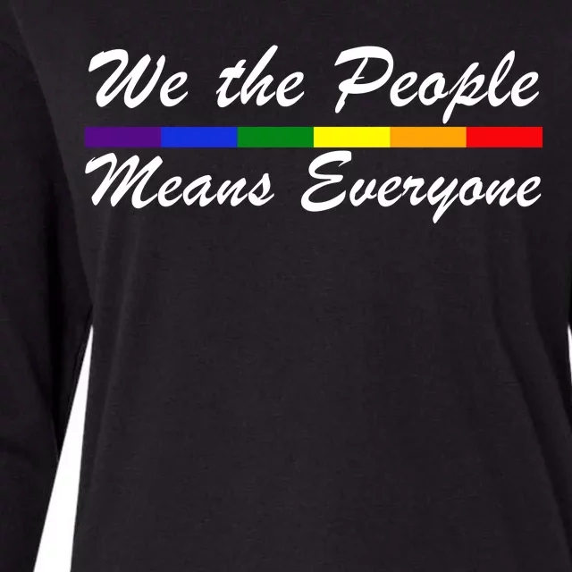 We The People Means Everyone LGBT Womens Cotton Relaxed Long Sleeve T-Shirt