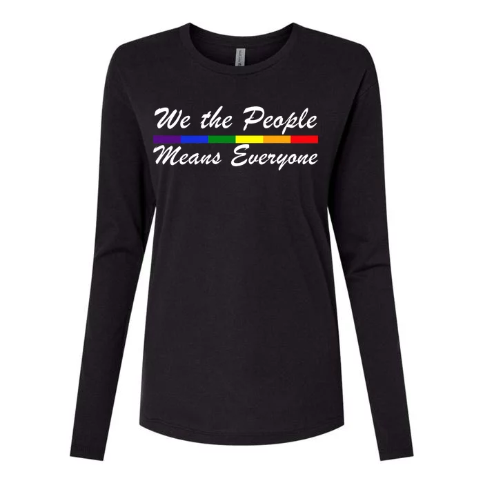 We The People Means Everyone LGBT Womens Cotton Relaxed Long Sleeve T-Shirt