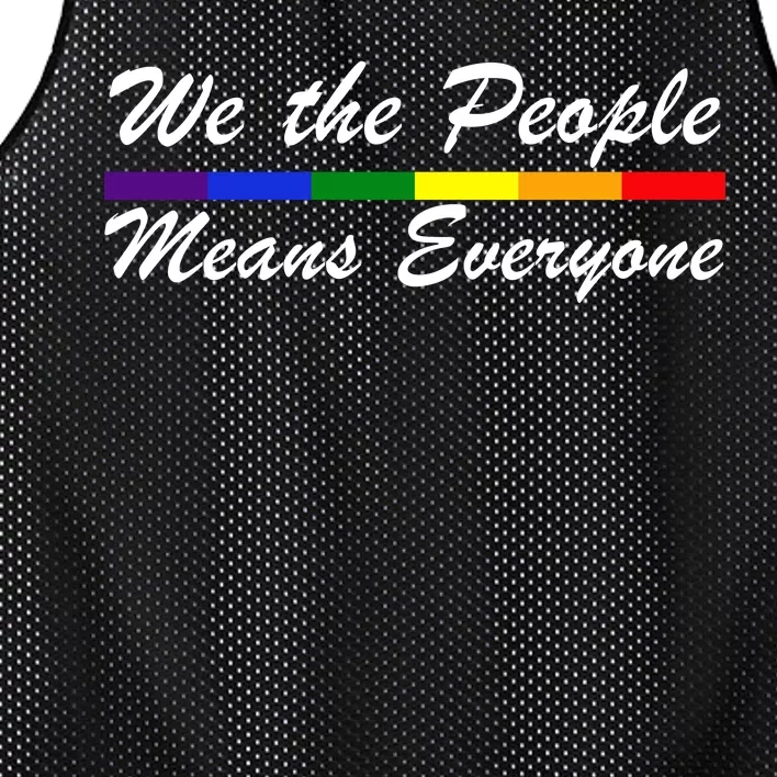 We The People Means Everyone LGBT Mesh Reversible Basketball Jersey Tank