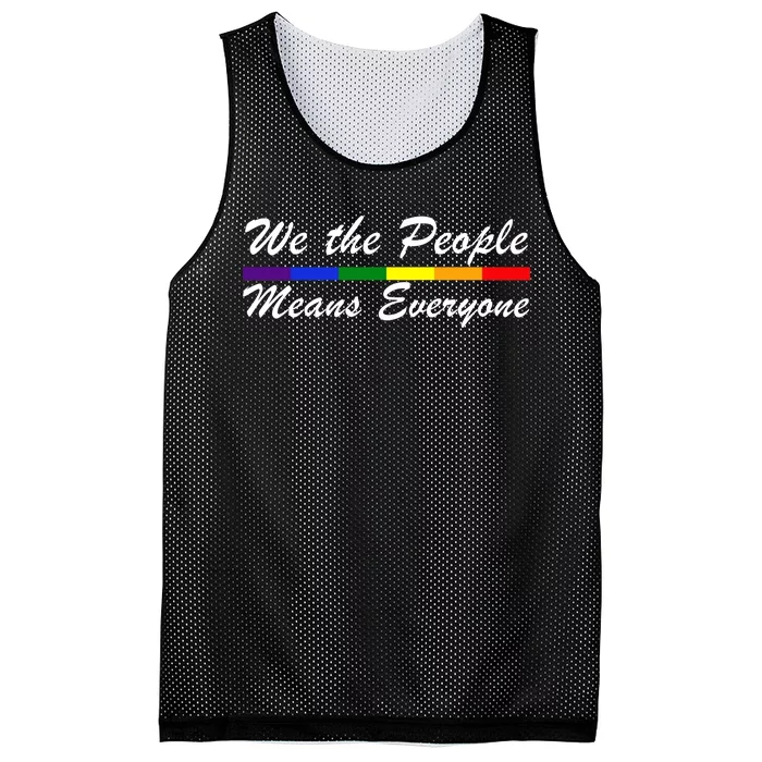 We The People Means Everyone LGBT Mesh Reversible Basketball Jersey Tank