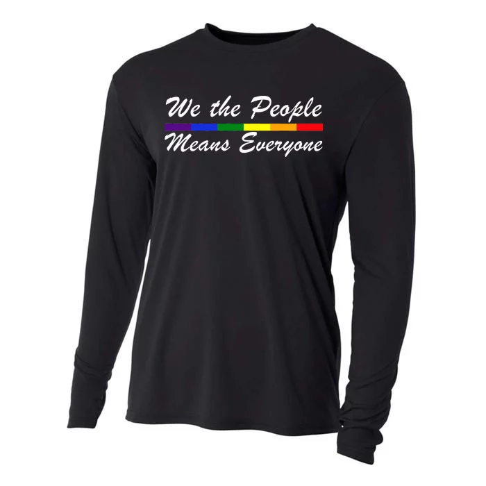 We The People Means Everyone LGBT Cooling Performance Long Sleeve Crew