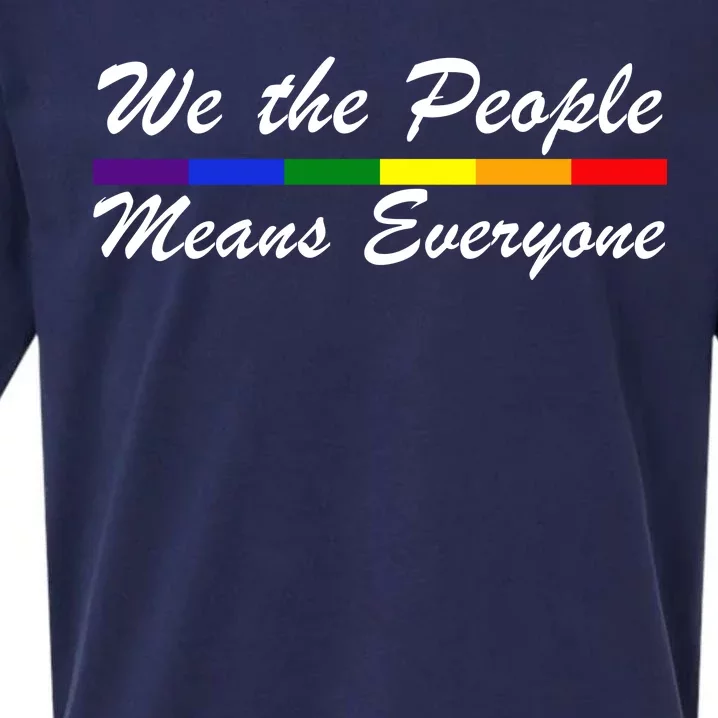 We The People Means Everyone LGBT Sueded Cloud Jersey T-Shirt