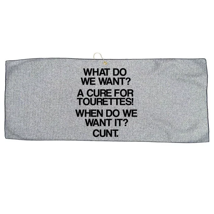 We Want A Cure For Tourettes Large Microfiber Waffle Golf Towel