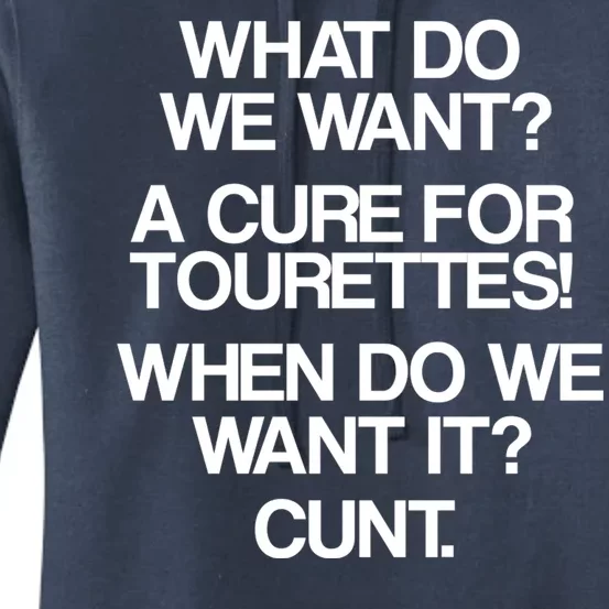 We Want A Cure For Tourettes Women's Pullover Hoodie