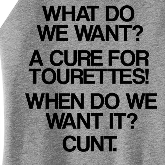 We Want A Cure For Tourettes Women’s Perfect Tri Rocker Tank