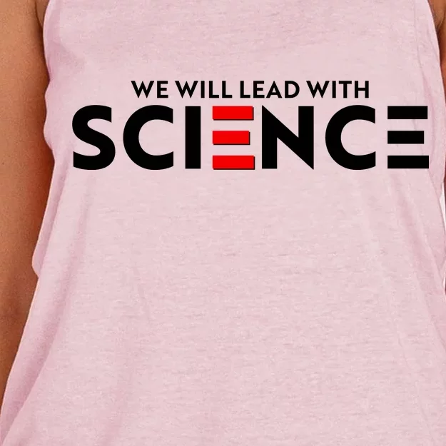 We Will Lead With SCIENCE Women's Knotted Racerback Tank