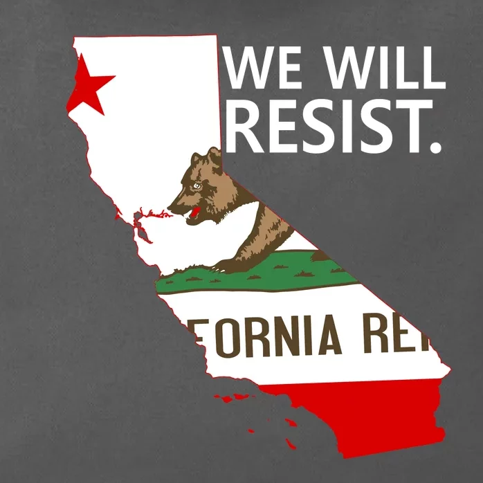 We Will Resist. California Flag Resistance Anti Trump Zip Tote Bag