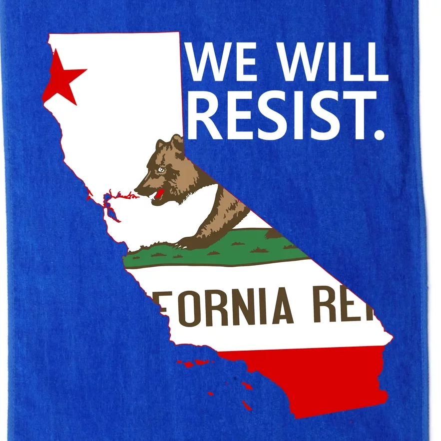 We Will Resist. California Flag Resistance Anti Trump Platinum Collection Golf Towel