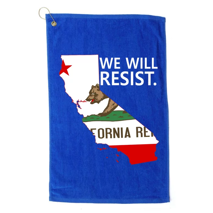 We Will Resist. California Flag Resistance Anti Trump Platinum Collection Golf Towel