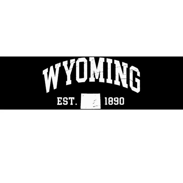 Wyoming Est 1890 Distressed Worn Design Classic Bumper Sticker