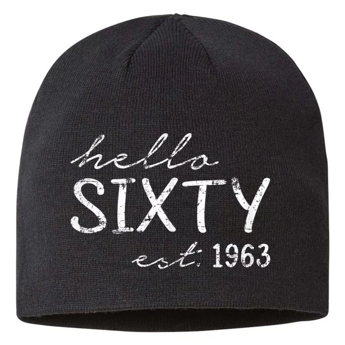 Wo Est. 1963 - 60th Birthday 8 1/2in Sustainable Knit Beanie