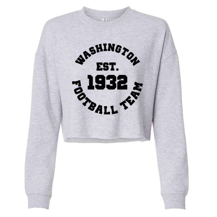 Washington Est. 1932 Football Team Cropped Pullover Crew