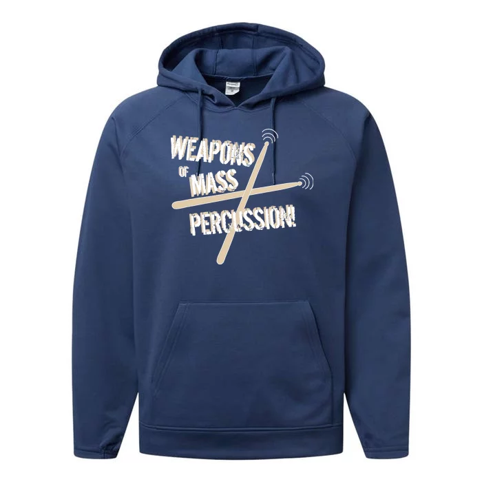 Weapons Of Mass Percussion Funny Drum Drummer Music Band Performance Fleece Hoodie