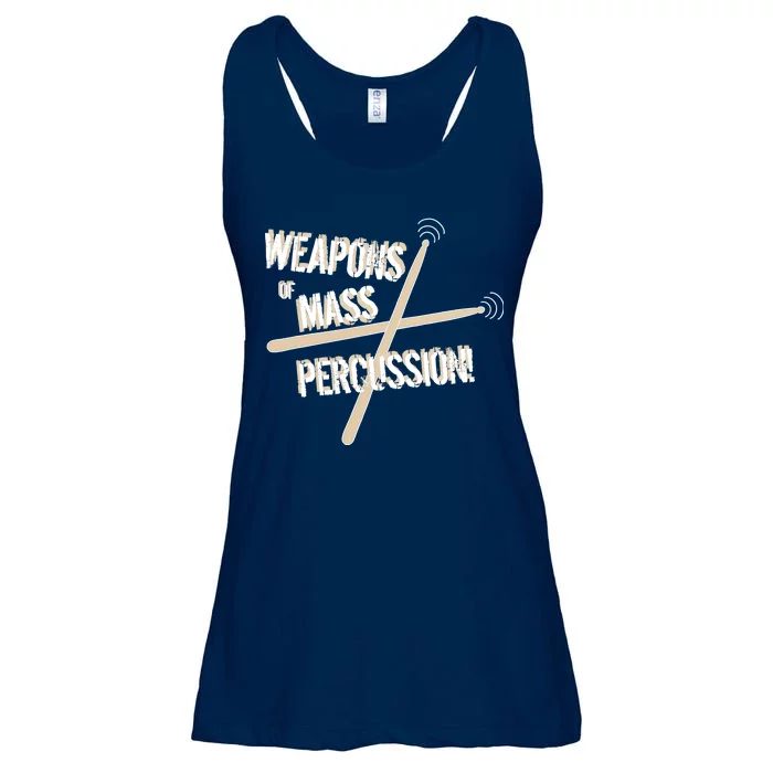 Weapons Of Mass Percussion Funny Drum Drummer Music Band Ladies Essential Flowy Tank