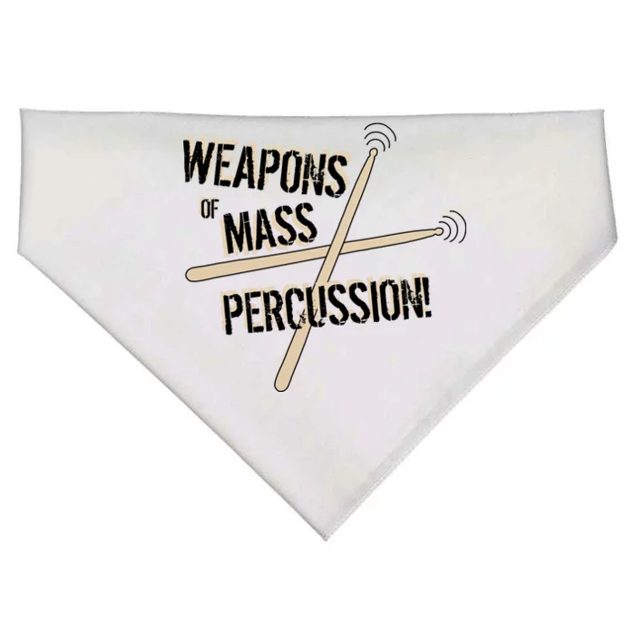 Weapons Of Mass Percussion Funny Drum Drummer Music Band USA-Made Doggie Bandana