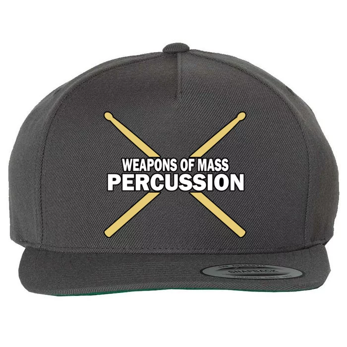 Weapons of Mass Percussion Funny Drummer Wool Snapback Cap