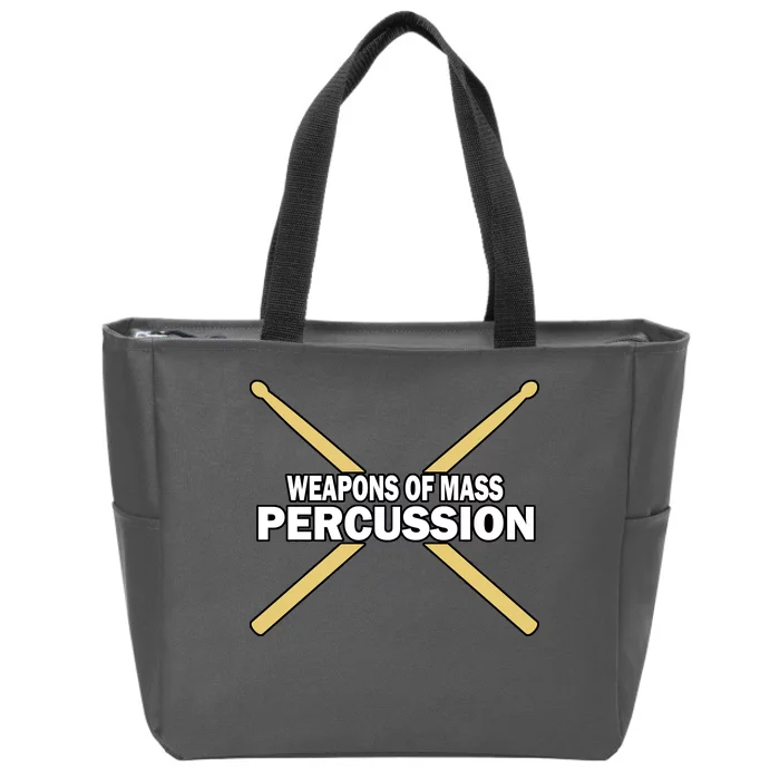 Weapons of Mass Percussion Funny Drummer Zip Tote Bag