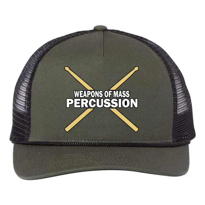 Weapons of Mass Percussion Funny Drummer Retro Rope Trucker Hat Cap