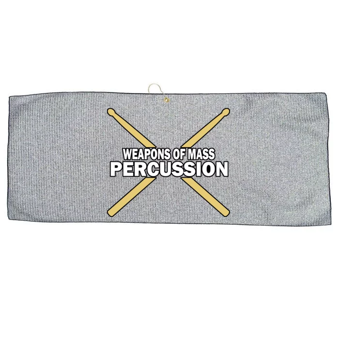 Weapons of Mass Percussion Funny Drummer Large Microfiber Waffle Golf Towel