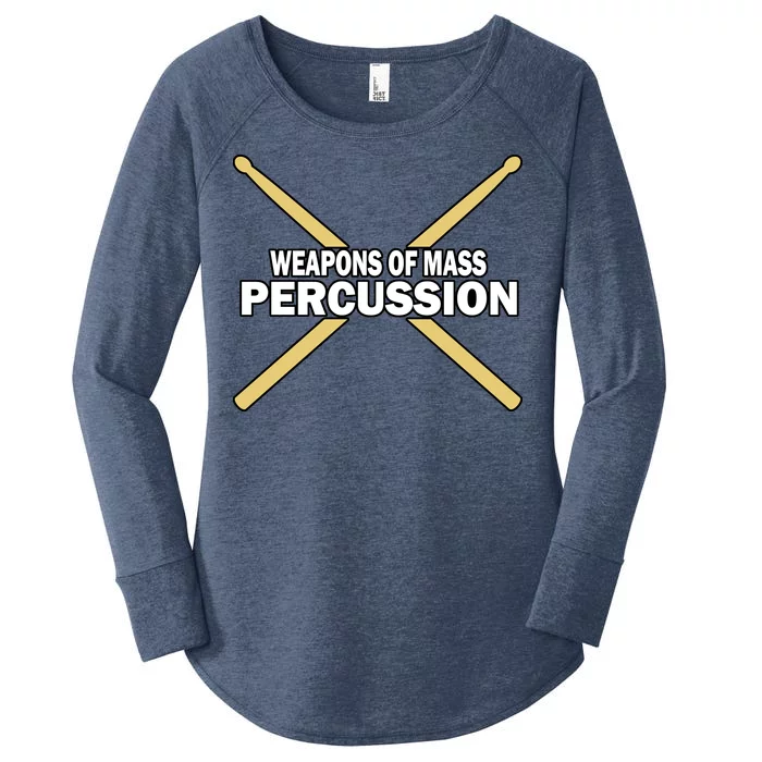 Weapons of Mass Percussion Funny Drummer Women's Perfect Tri Tunic Long Sleeve Shirt