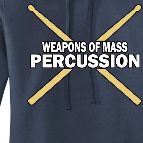 Weapons of Mass Percussion Funny Drummer Women's Pullover Hoodie