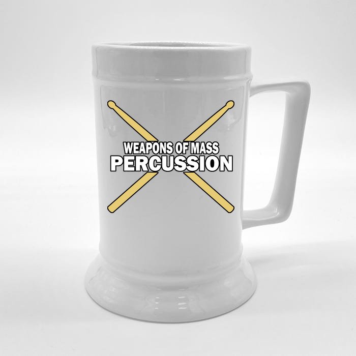 Weapons of Mass Percussion Funny Drummer Front & Back Beer Stein